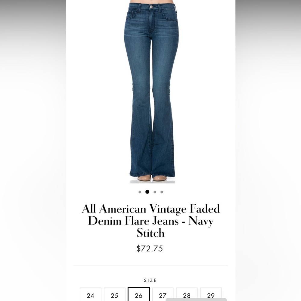 NWT flare denim size 26, medium wash, O2 denim, bought for $72.50